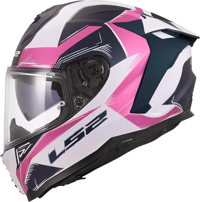 LS2 Challenger II Helmet Flaman Pink/White Matt