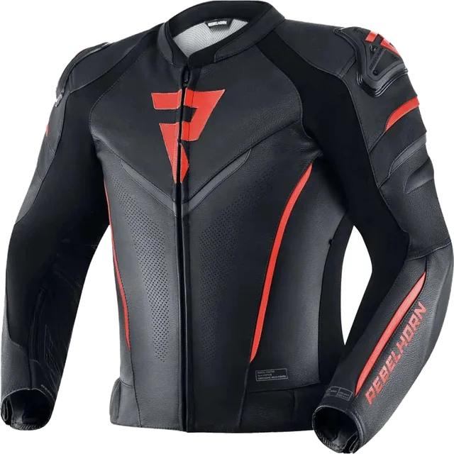 Rebelhorn Fighter Leather Jacket, Black / White