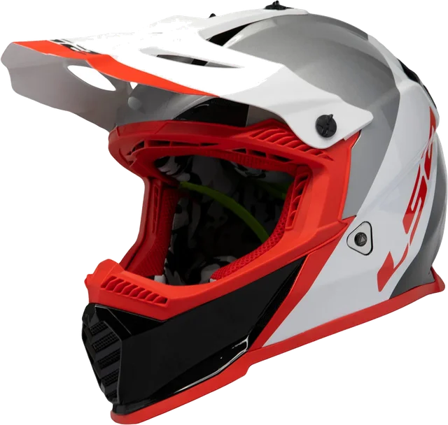 LS2 Helmets LS2 Gate Launch Helmet CLOSEOUT, white red black