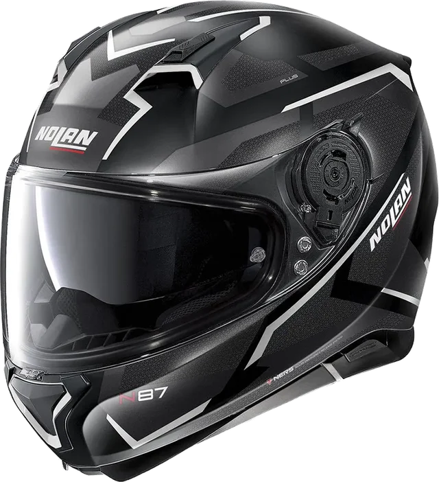 Nolan N87 Plus Overland N-com Full Face Helmet, Flat Black / White