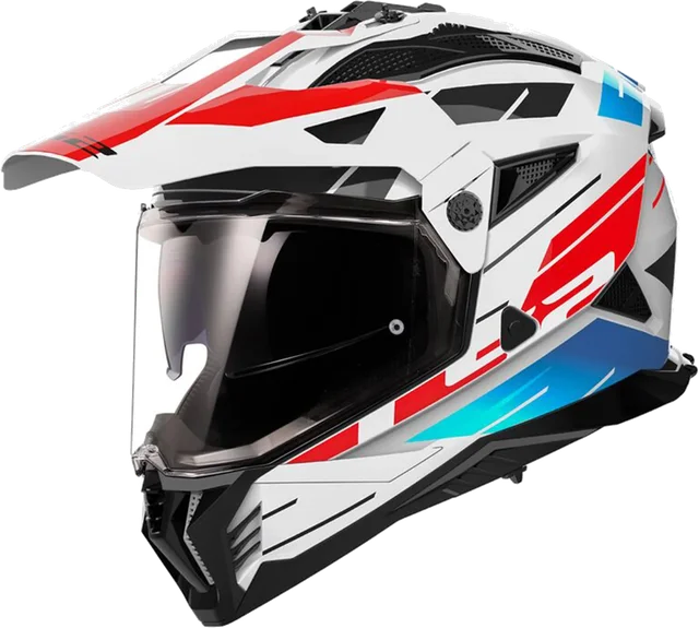LS2 Pioneer II Helmet Namid White/ Blue/ Red Gloss