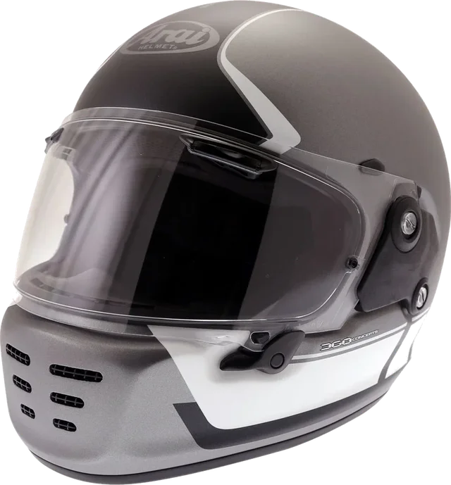 Arai Rapide Speedblock Helmet Black White, Black White