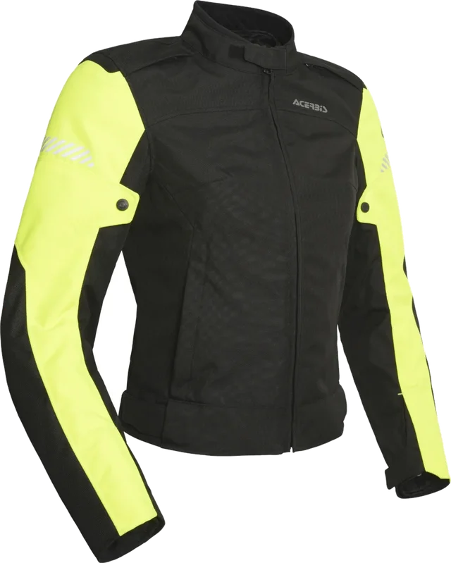 Acerbis Discovery Ghibly Ladies Motorcycle Textile Jacket, black/neon-yellow