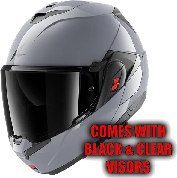 SHARK OXO DARK SHADOW S05 (Clear and Dark Visor Included), grey