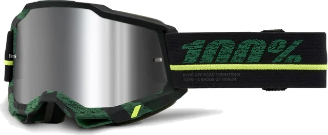 100% Accuri II Overlord Motocross Goggles, black/green