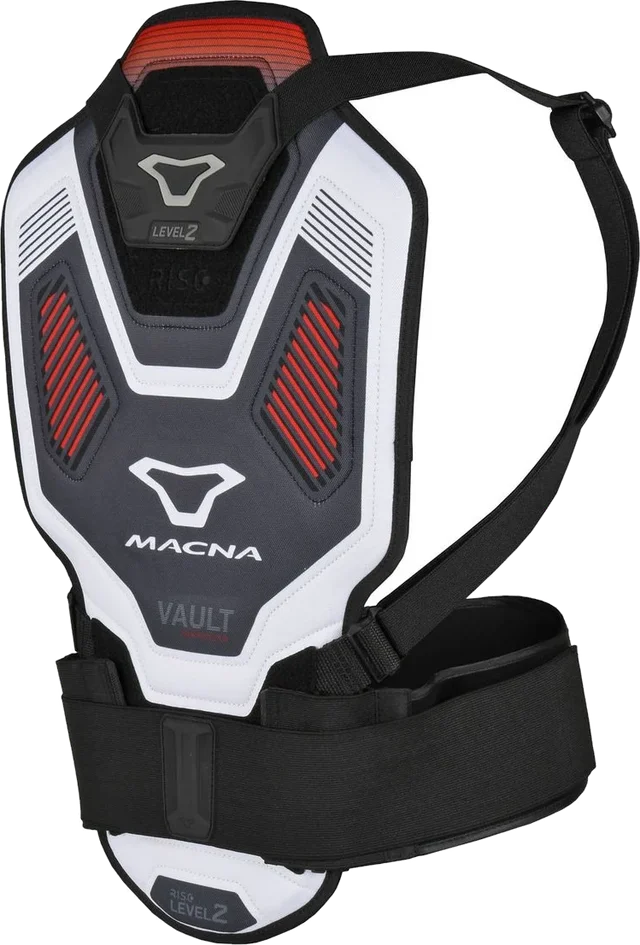 Macna VAULT BACK PROTECTOR, Black/White/Red