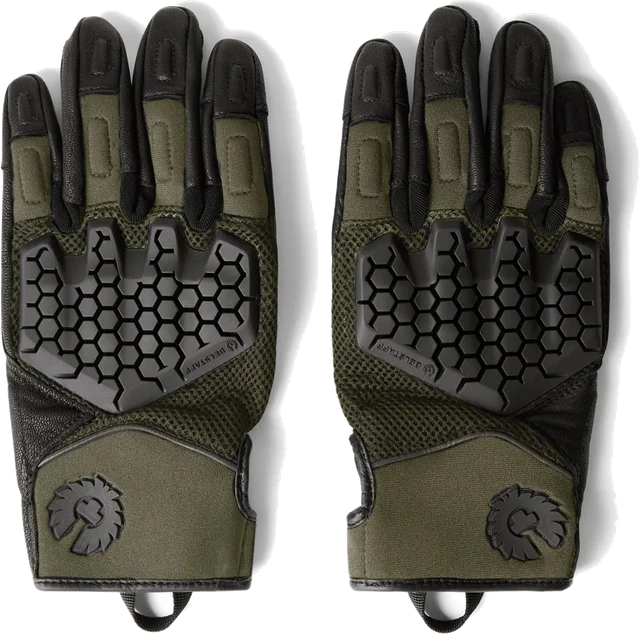 Belstaff Twyford Leather Gloves Olive