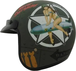 Vega X-380 X380 Bombs Away Open Face Helmet, Bombs Away