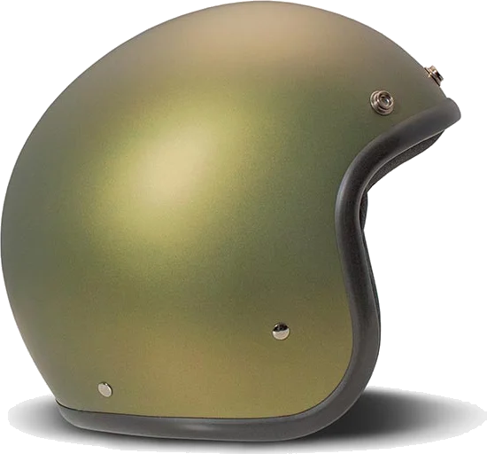 Dmd Jet Retro Helmet Olive Gold, Green