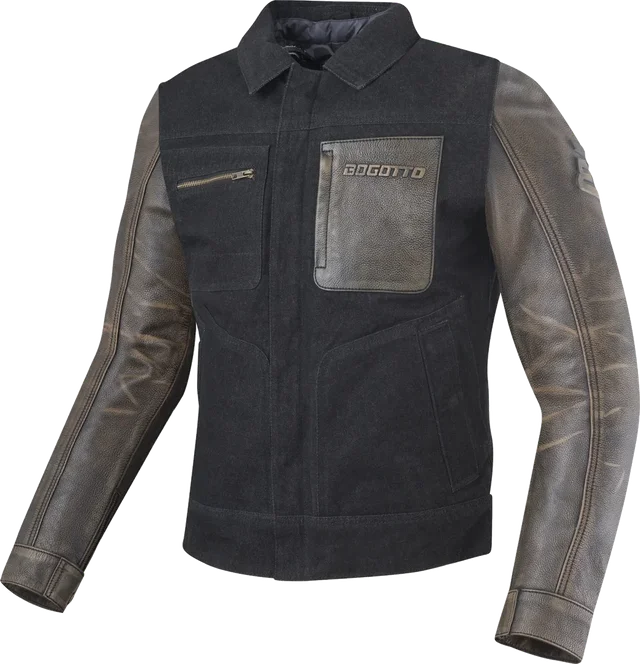 Bogotto Bullfinch Motorcycle Leather/Textile Jacket, black