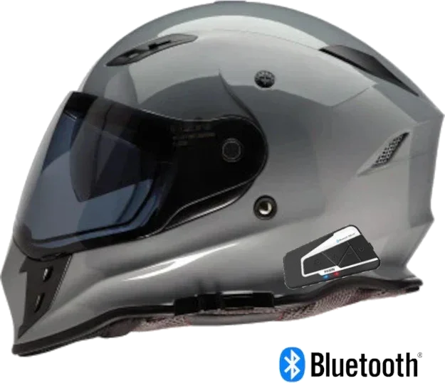 Z1R Nemesis Full Face Bluetooth Helmet Smoke Nardo Grey