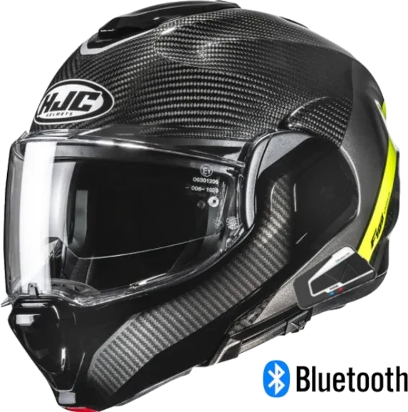 HJC F100 Modular Bluetooth Helmet Carbon Stan MC3H