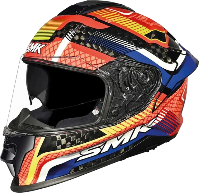 SMK Titan Carbon Razor Gl235 Full Face Helmet, Decorated Shine