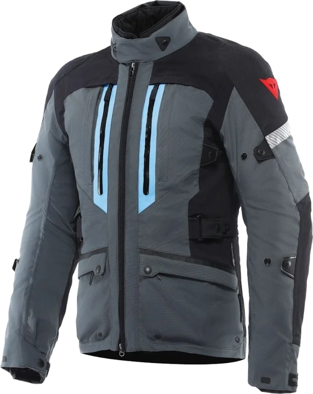 Dainese Mangen Absøluteshell™ Pro Waterproof Grey Black Blue Textile Motorcycle Jacket