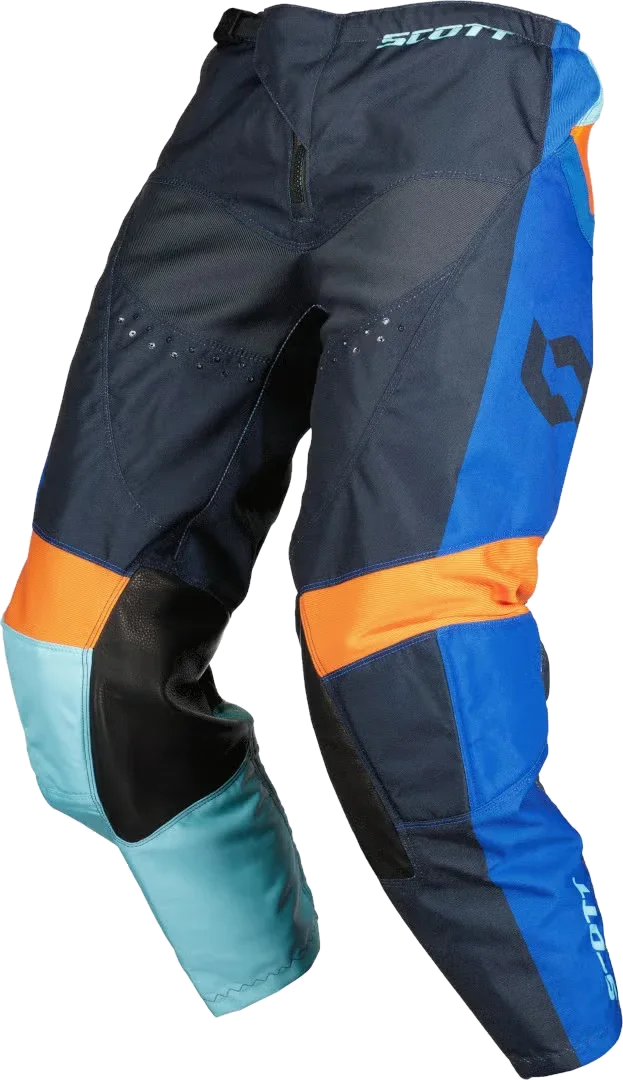 Scott 350 Race Evo 2023 Kids Motocross Pants, blue/orange