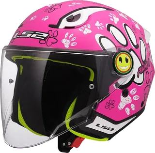 LS2 OF622 Funny II Junior Paws Pink
