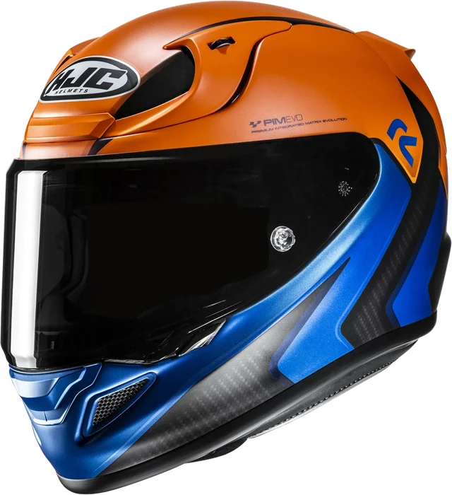 HJC RPHA 12 Kos MC27SF Blue Orange Includes Free Light Smoke Visor, blue orange