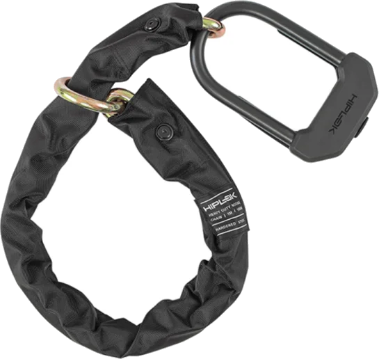 HipLok DXXL D-Lock & Security Chain - Black, Black
