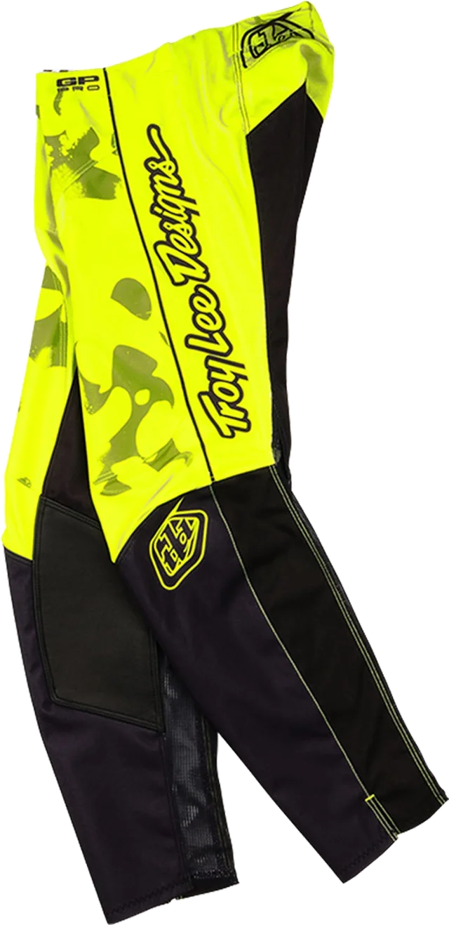 Troy Lee Designs Youth GP Pro Pant Blotted Flo Yellow, FLO YELLOW