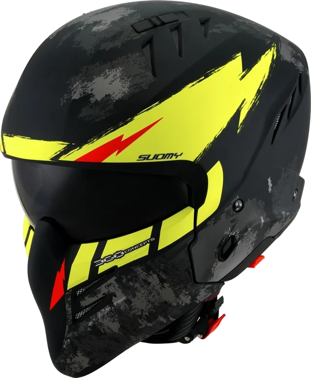 Suomy Armor Hi Volt Black Yellow Jet Helmet, Black Yellow