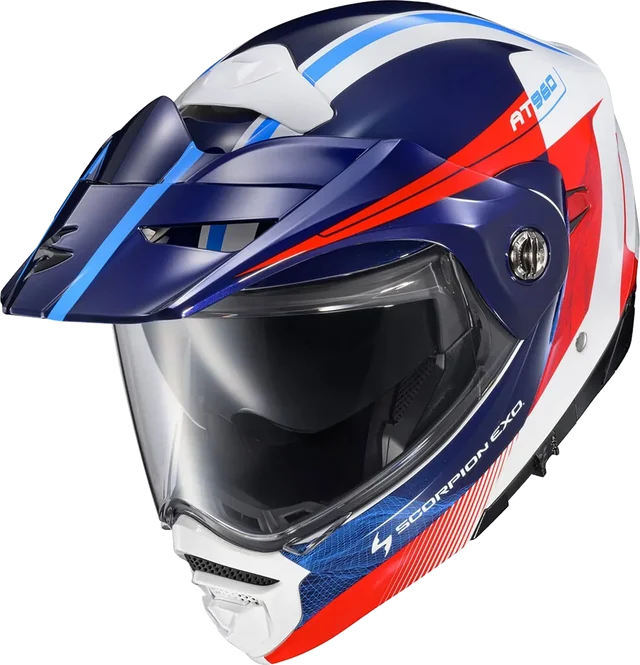 Scorpion EXO-AT960 Modular Topographic 2 Adult Off-Road Helmets, Black/Grey/White
