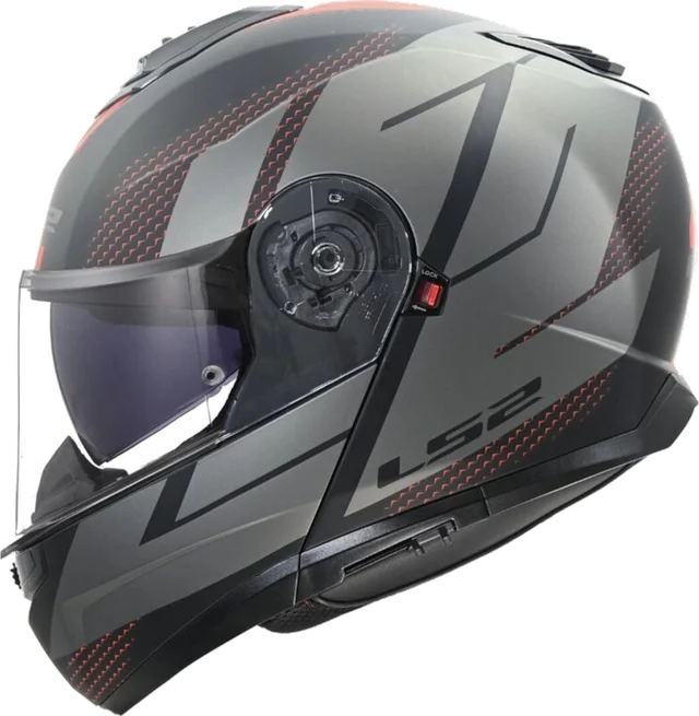 LS2 FF908 Strobe II Code Black Grey 06 Modular Helmet, Black Grey