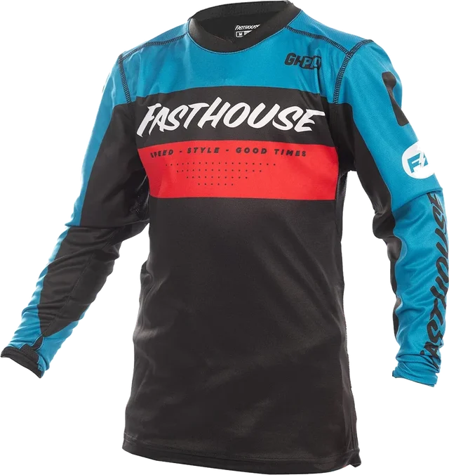 Fasthouse Youth Grindhouse Pro Daytona Jersey - Electric Blue, electric blue