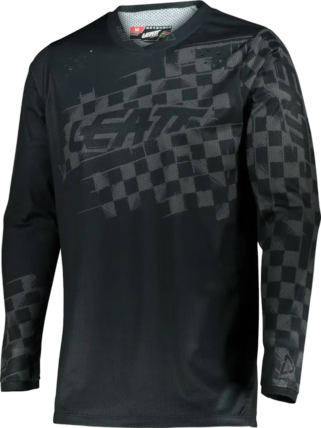 Leatt Moto 4.5 Lite Brushed Motocross Jersey, black/grey