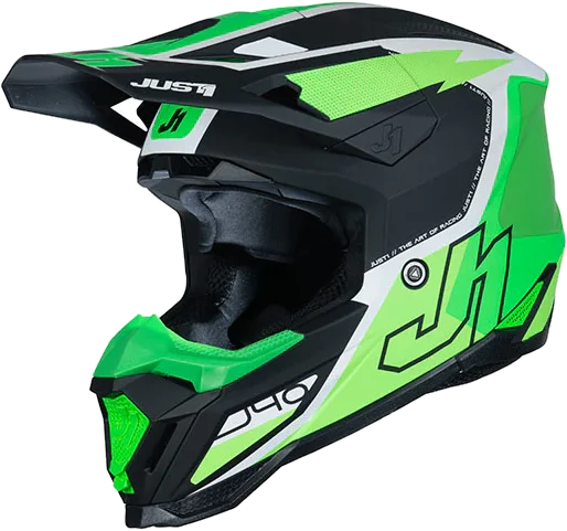 Just1 J40 Flash Helmet, Flou Green/White/Black