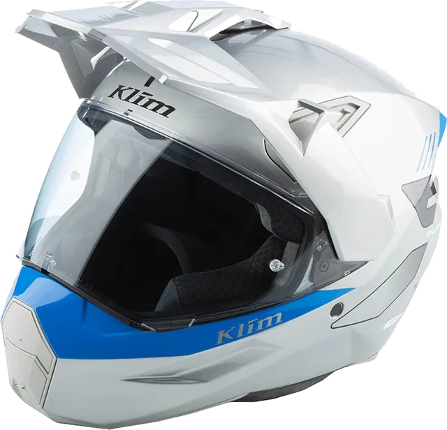 Klim X1 Alpha Helmet High Rise Blue, Gloss White / High Rise