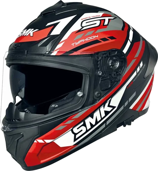 SMK Typhoon Sports Tourer Ma231 Full Face Helmet, Matt Decorated