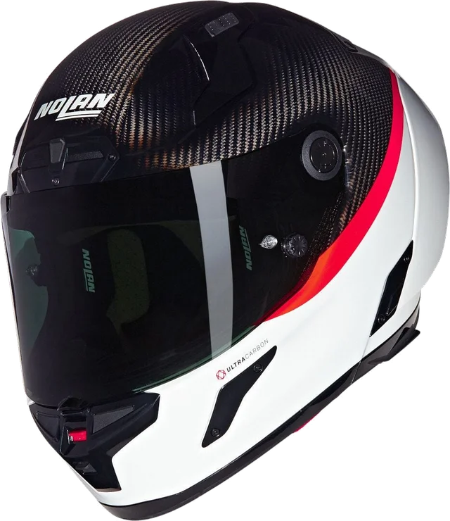 Nolan X-804 RS D.O.C. 346 Carbon White Glossy Full Face Helmet, Carbon White Glossy