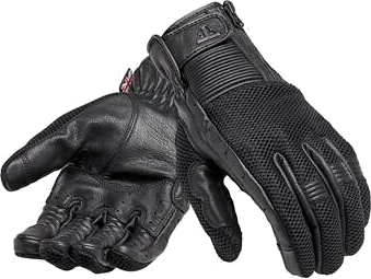 Triumph Black Raven Mesh Gloves