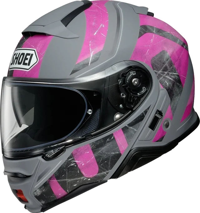 Shoei Neotec 2 Jaunt Modular Helmet, grey/hotpink