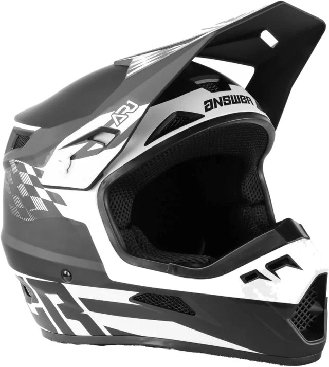 Answer Racing AR1 Sweep Youth Off-Road Helmets, black white