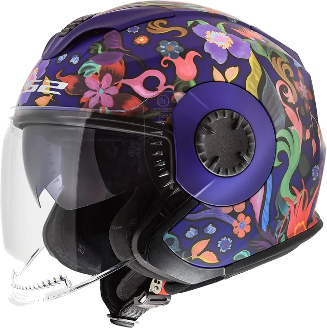 LS2 Helmets LS2 Verso Flora Brasil Helmet CLOSEOUT, matte navy