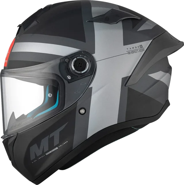 MT Targo S Helmet Britain Matt Grey Anthracite, Britain Matt Grey Anthracite