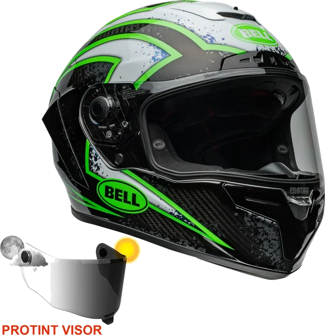Bell Race Star Flex DLX (2024) Helmet - Xenon Black/Kryptonite, Gloss Black