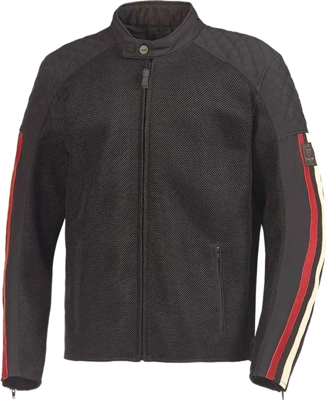 Triumph Braddan Retro Mesh Jacket, black red