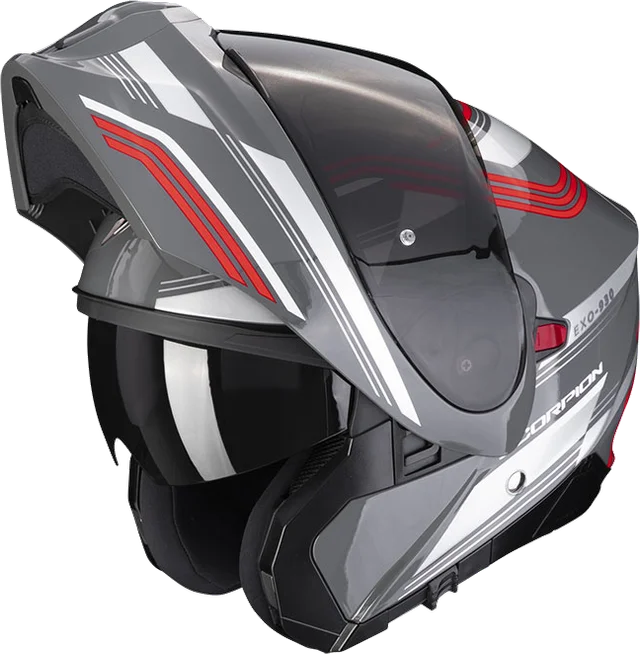Scorpion Exo 930 Multi Helmet Grey Red, Cement Grey / Red
