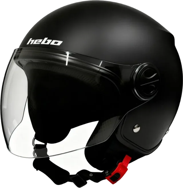 Hebo Of819 Street One Open Face Helmet, Black