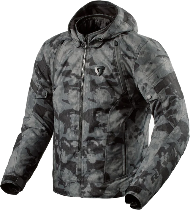 REV'IT! Revit Flare 3 H2O waterproof Motorcycle Textile Jacket, grey/camouflage