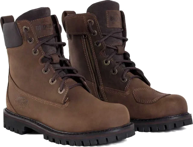 Broger Alaska II Vintage Motorcycle Boots, Brown