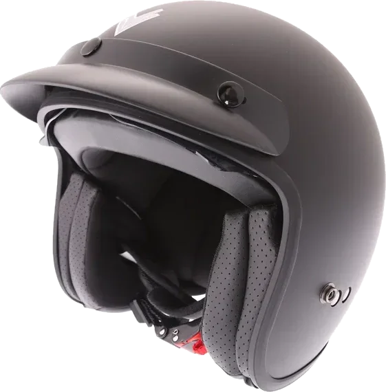 Frank Thomas DV37 Open Face Helmet Matt Black, Matt Black
