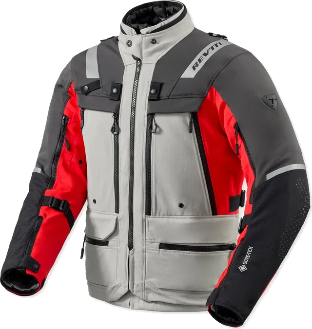REV'IT! Revit Defender 4 GTX waterproof Motorcycle Textile Jacket, anthracite/red