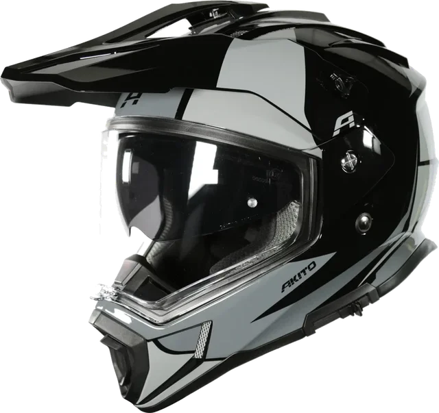 Akito Adventure Helmet Black Grey Grey, Black Grey Grey