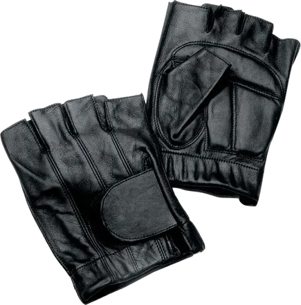 J&P Cycles Fingerless Gel Gloves, Black