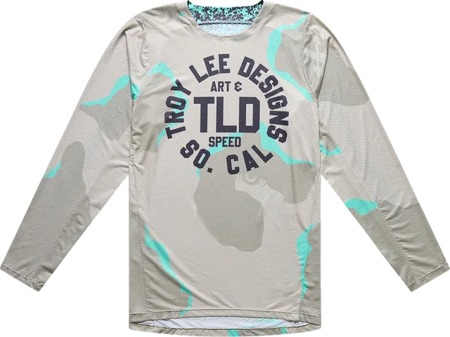 Troy Lee Designs GP Pro Air LS Jersey Camo Aqua Desert, AQUA DESERT