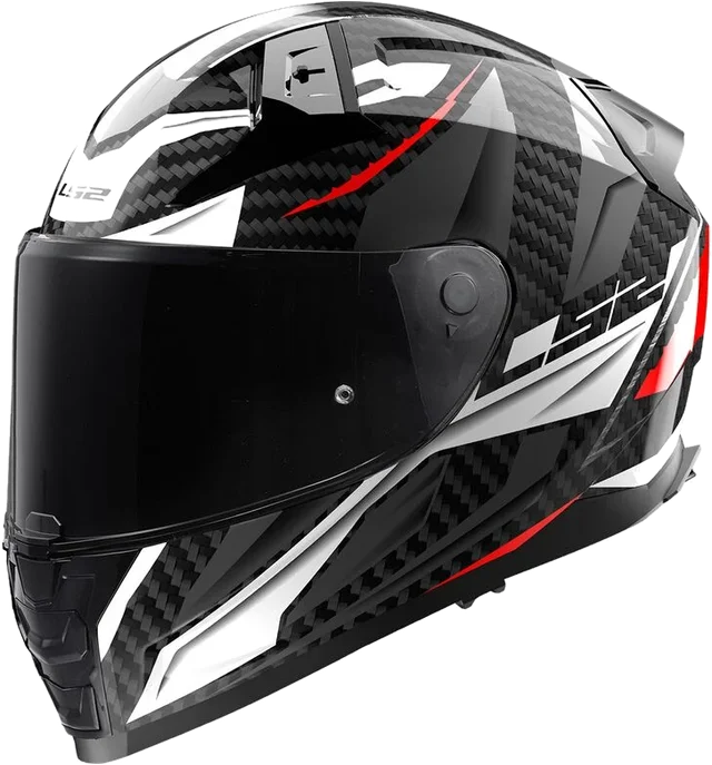 LS2 FF811 VECTOR 2 CARBON SAVAGE WHITE RED GREY (Includes Additional Dark Visor), savage white red grey