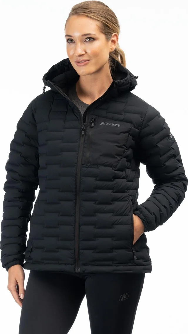 Klim Luna Stretch Down Hooded Jacket, Black